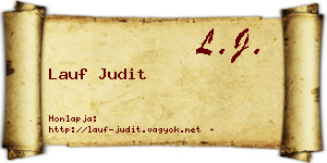 Lauf Judit névjegykártya